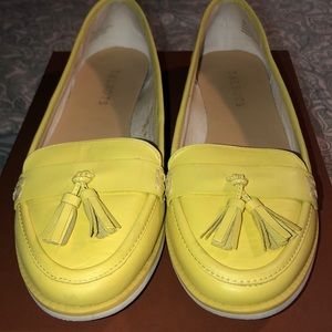 Talbots Leather Penny Loafers Yellow Size 9 M